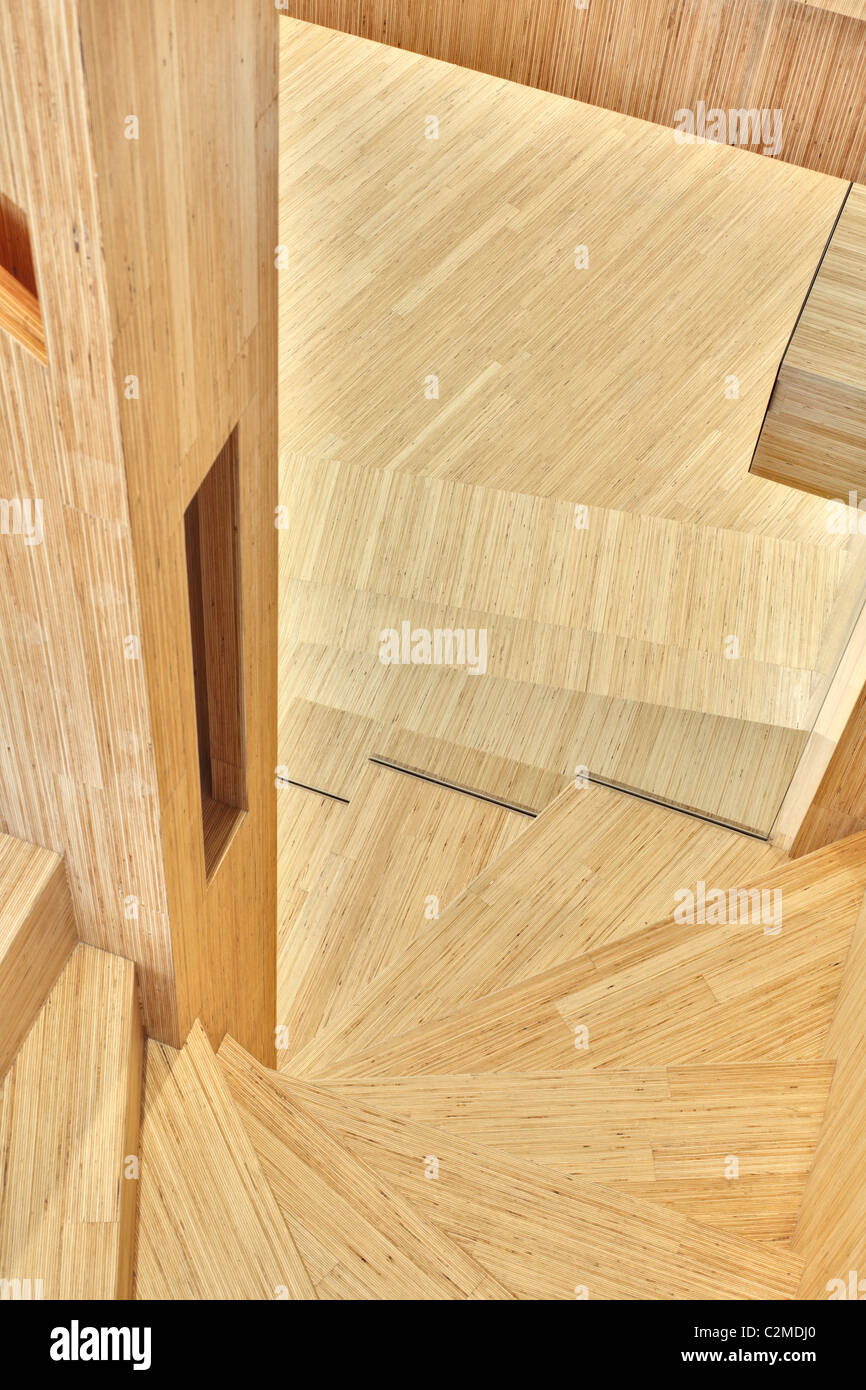 Salle de séjour sous-sol remanié, Hampstead, Londres. Banque D'Images