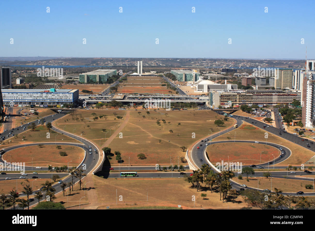 Vue aérienne, Brasilia. Banque D'Images