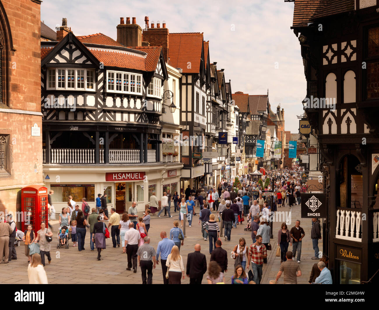 La Northgate et ligne d'Eastgate, Chester Banque D'Images