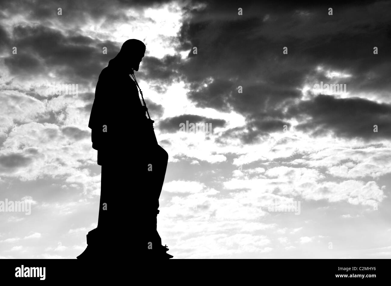 Statue de saint Joseph sur Charles Bridge Prague Banque D'Images
