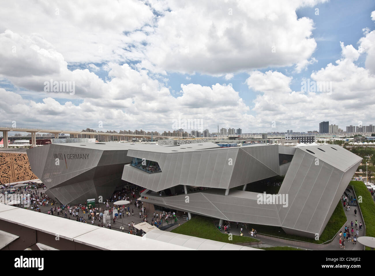 Shanghai World Expo, le pavillon allemand. Vue générale Banque D'Images