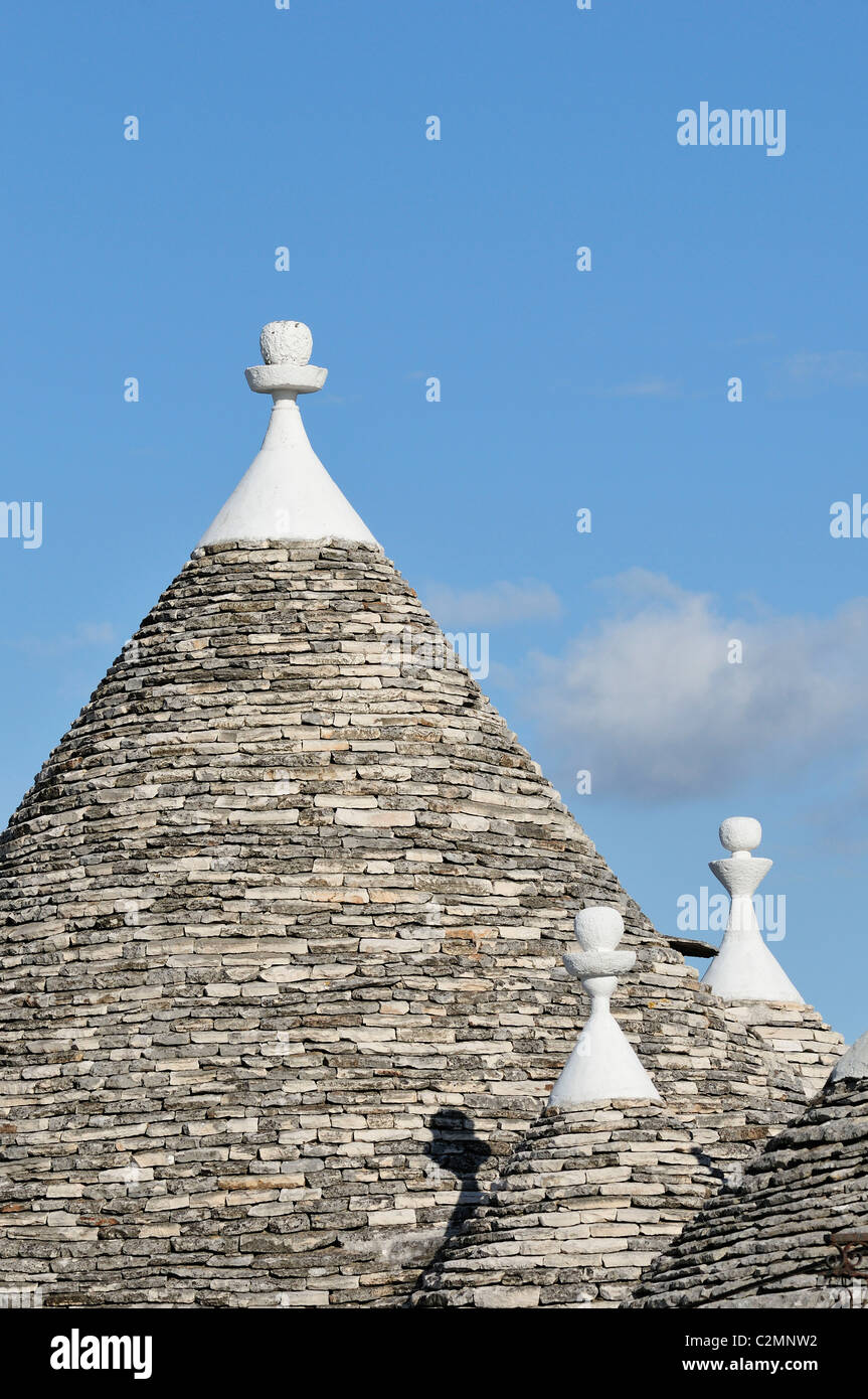 Alberobello. Les Pouilles. L'Italie. Trulli, Monti, Alberobello. Banque D'Images