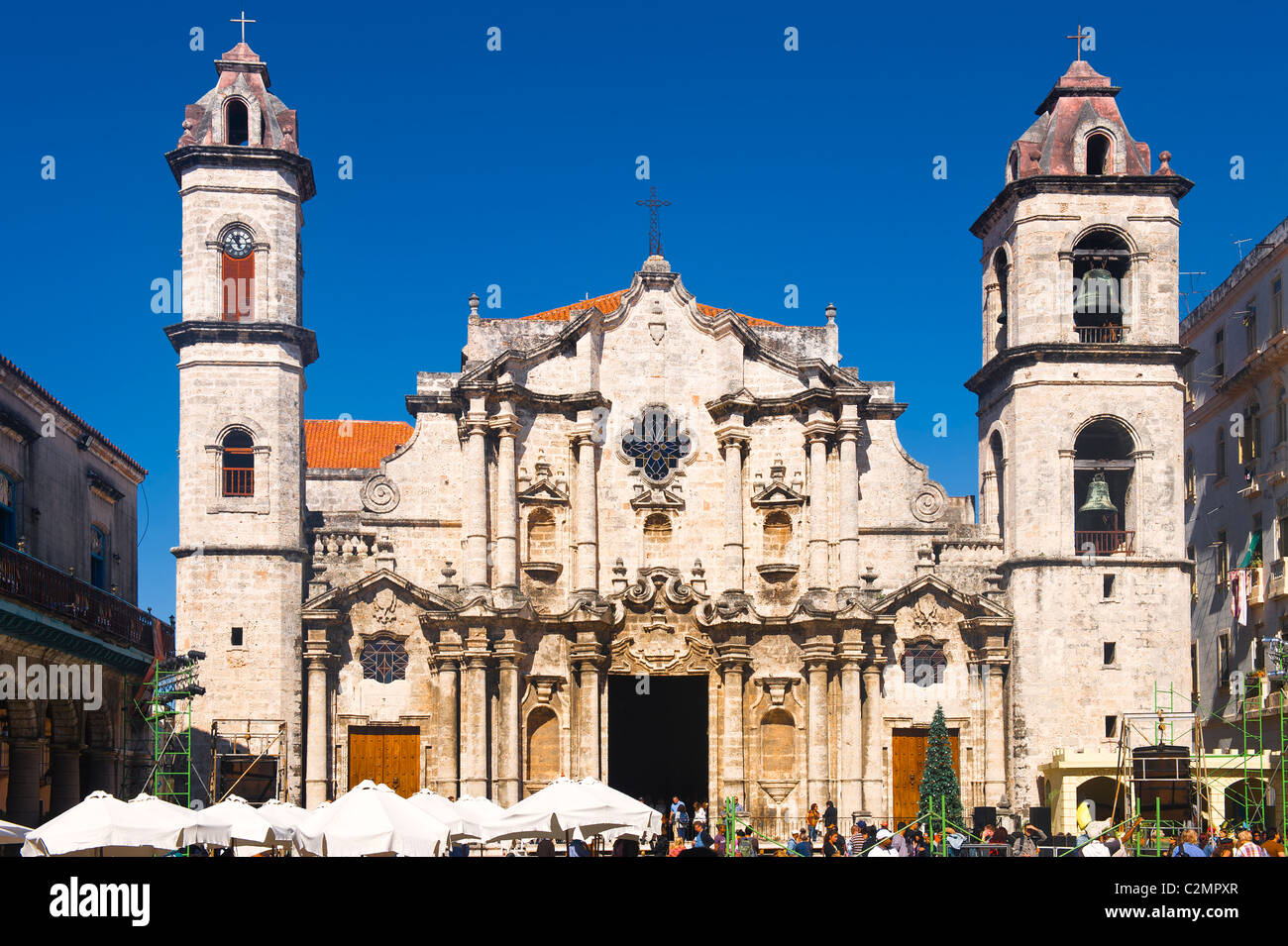 Cathédrale, vieille ville de La Havane, Cuba Banque D'Images