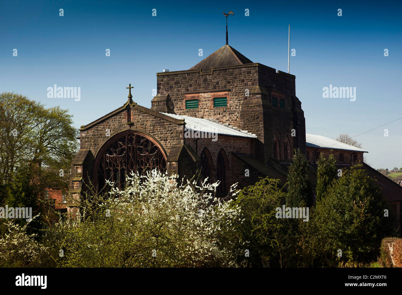 Royaume-uni, Angleterre, Staffordshire, poireau, All Saints Church 1887, extérieur Banque D'Images