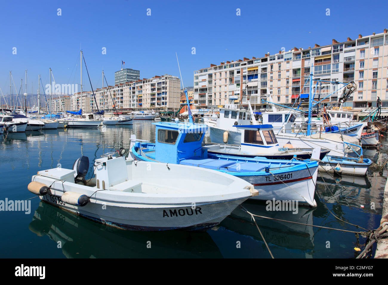 Port de plaisance de Toulon Banque D'Images