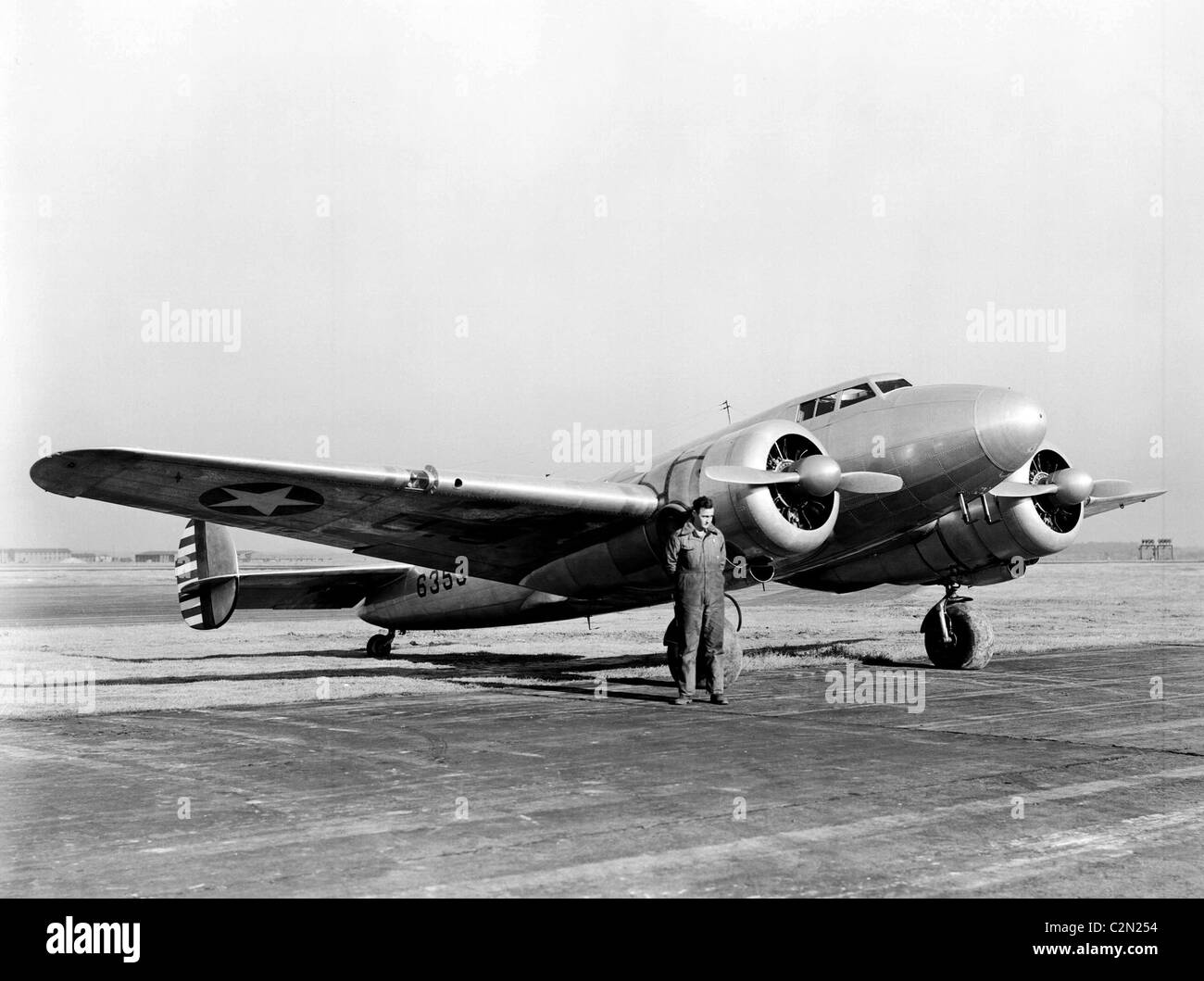 Lockheed XC-35, le Lockheed XC-35 était un avion pressurisé, expérimental. Banque D'Images