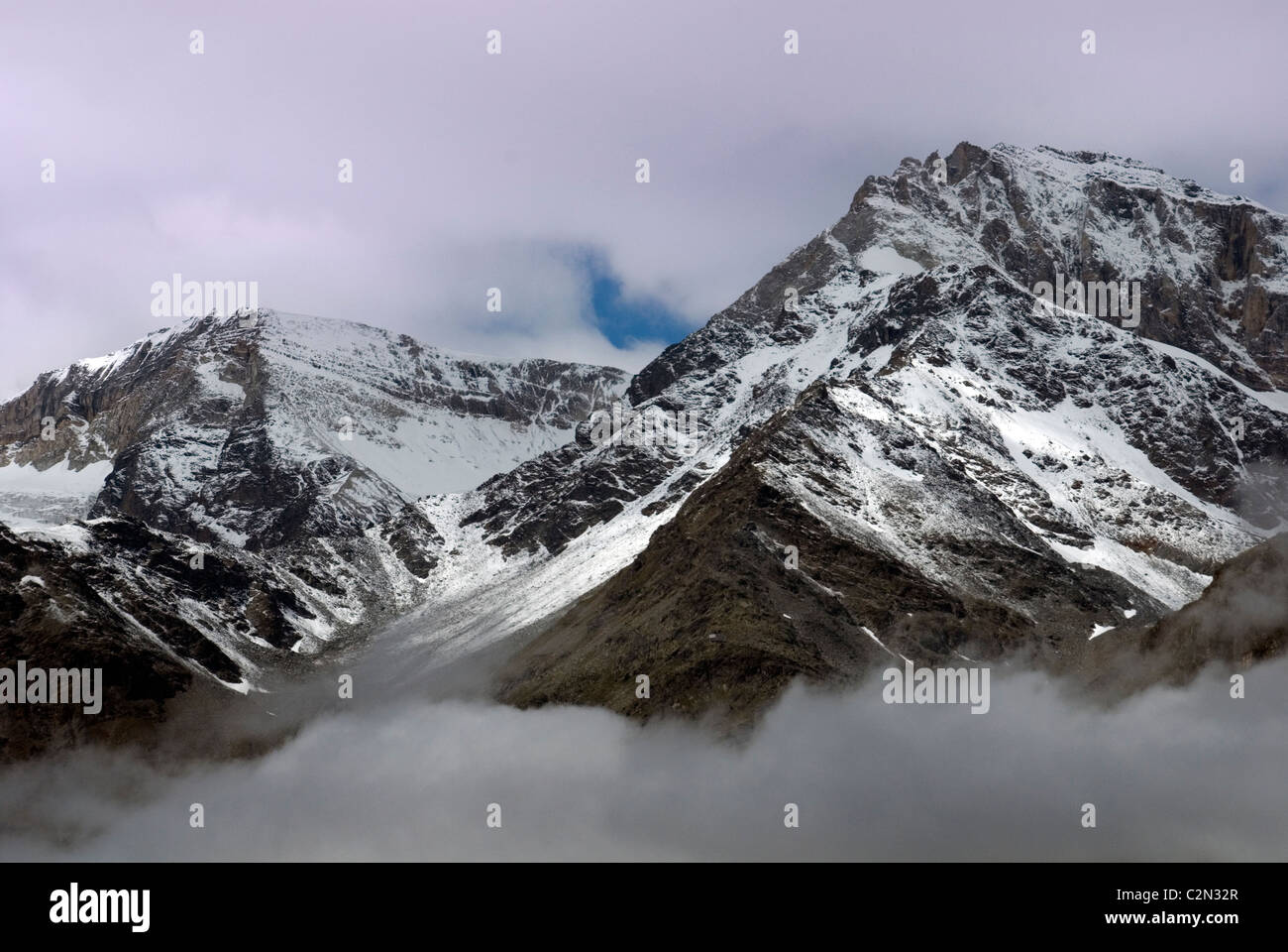 Alpes Pennines vue depuis Gracken, Saastal, Valais, Suisse, Alpes Banque D'Images