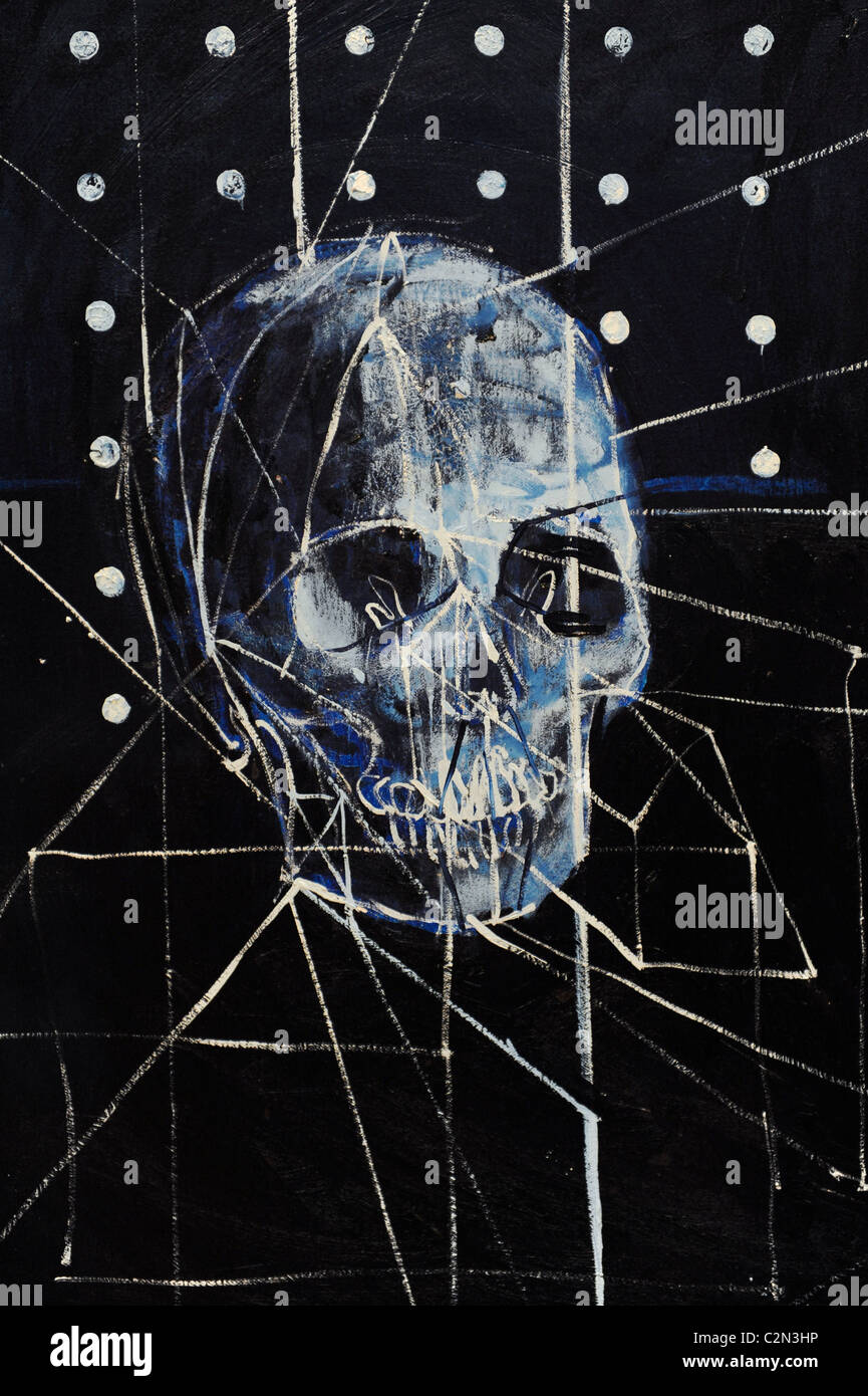 'Skull' partie de la nouvelle exposition de Damien Hirst 'No Love Lost' à la Wallace Collection, Londres, 13 octobre 2009. Banque D'Images