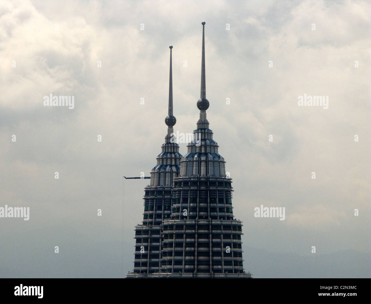 Les tours jumelles Petronas de Kuala Lumpur, Malaisie. Banque D'Images