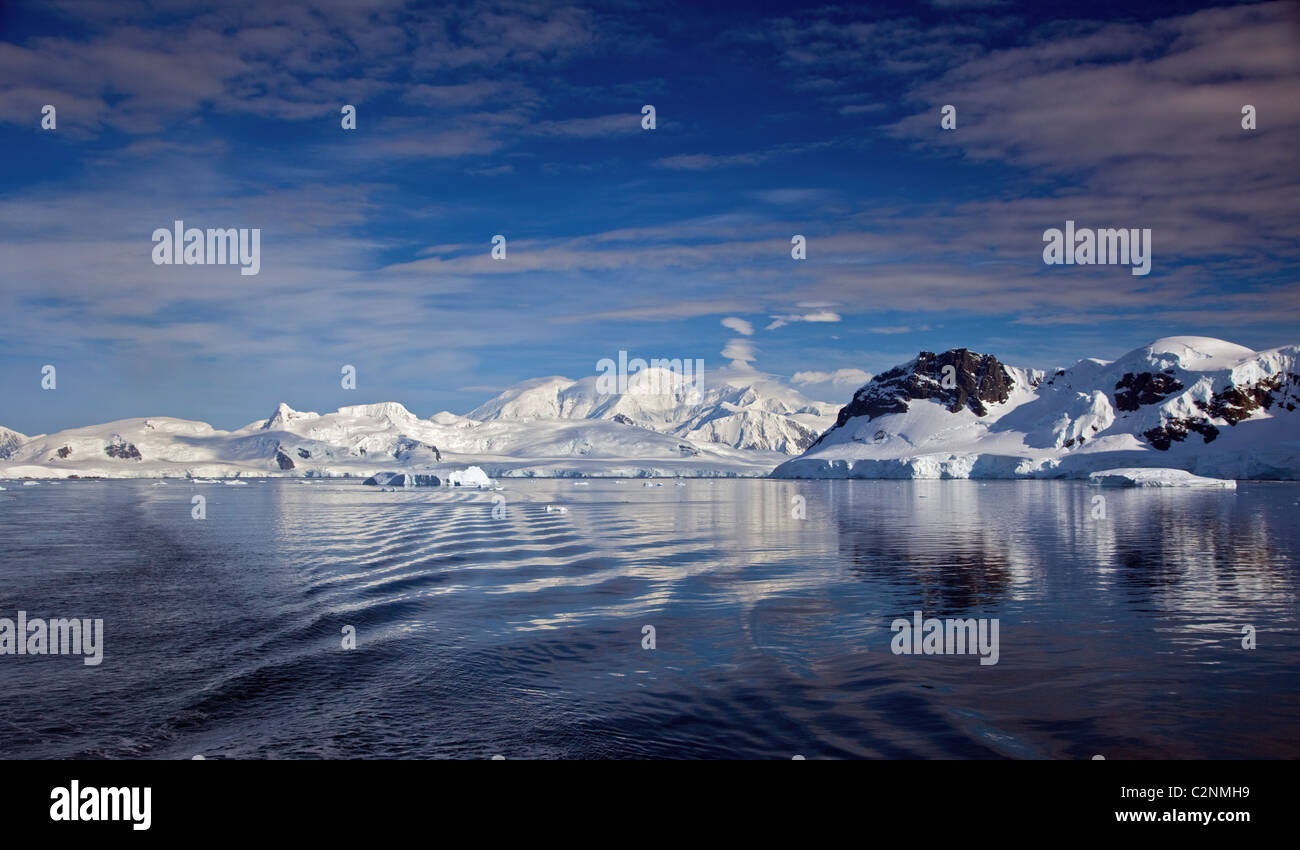 Paradise Bay, péninsule antarctique Banque D'Images