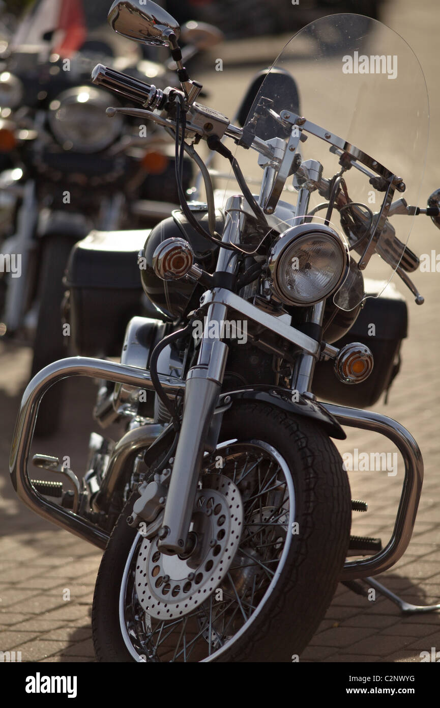 Détails de moto, disque de frein, Yamaha Ténéré Banque D'Images