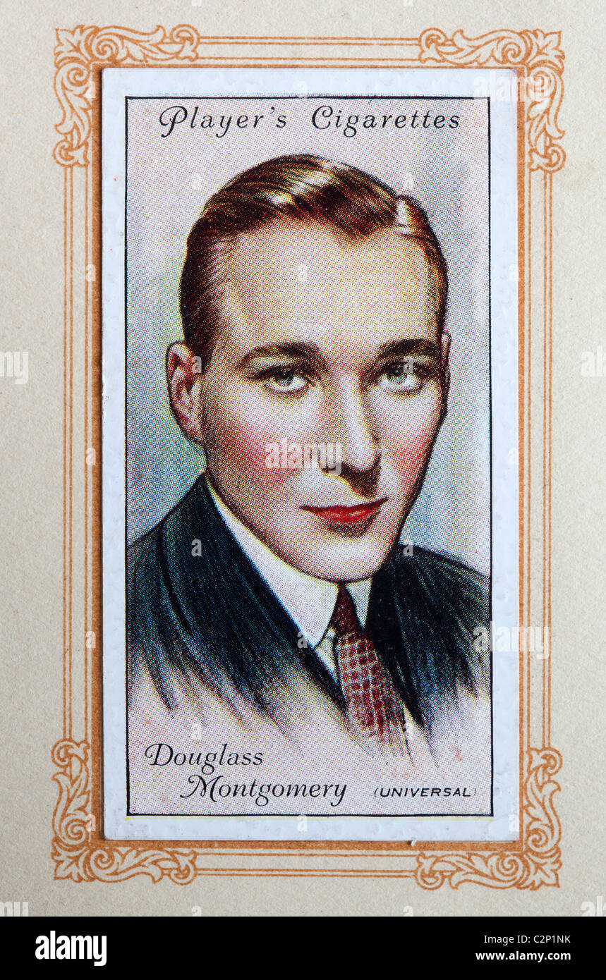 Vintage Douglass Montgomery Souvenirs Joueurs Carte Cigarette Banque D'Images