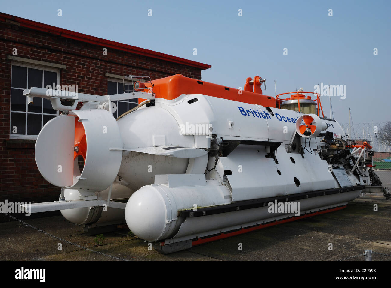 Un LR3 véhicule de sauvetage submersible à la Royal Navy Submarine Museum, Gosport, Hants, en Angleterre. Banque D'Images