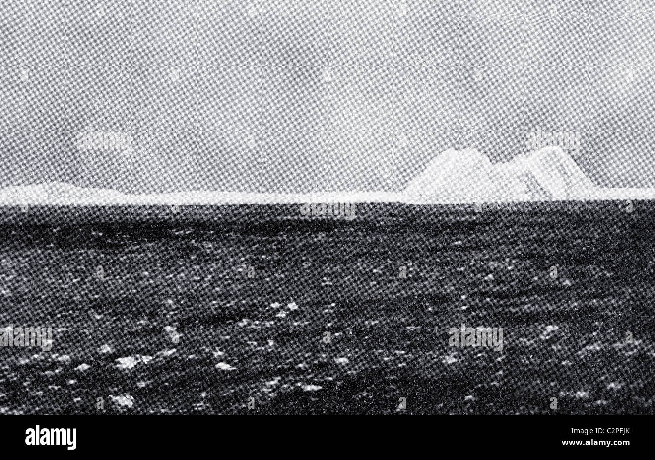 L'iceberg avec lequel le RMS Titanic de la White Star Line est entré en collision et qui l'a fait couler. Banque D'Images