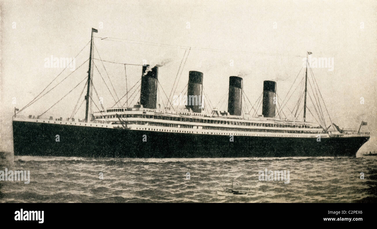 Les 46 328 tonnes RMS Titanic de la White Star Line. Banque D'Images