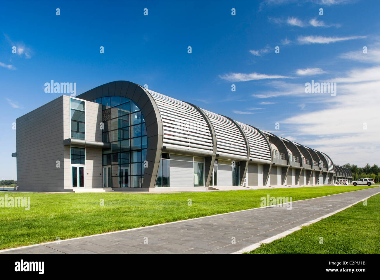 Jeux Olympiques de Beijing 2008 - Parc olympique d'aviron de Shunyi. Banque D'Images