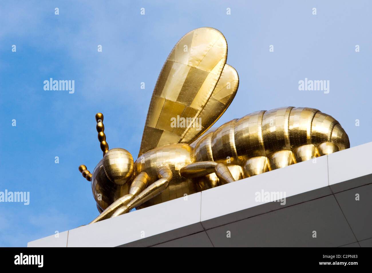 Eureka Tower - Melbourne Australie - abeilles d'or. Banque D'Images