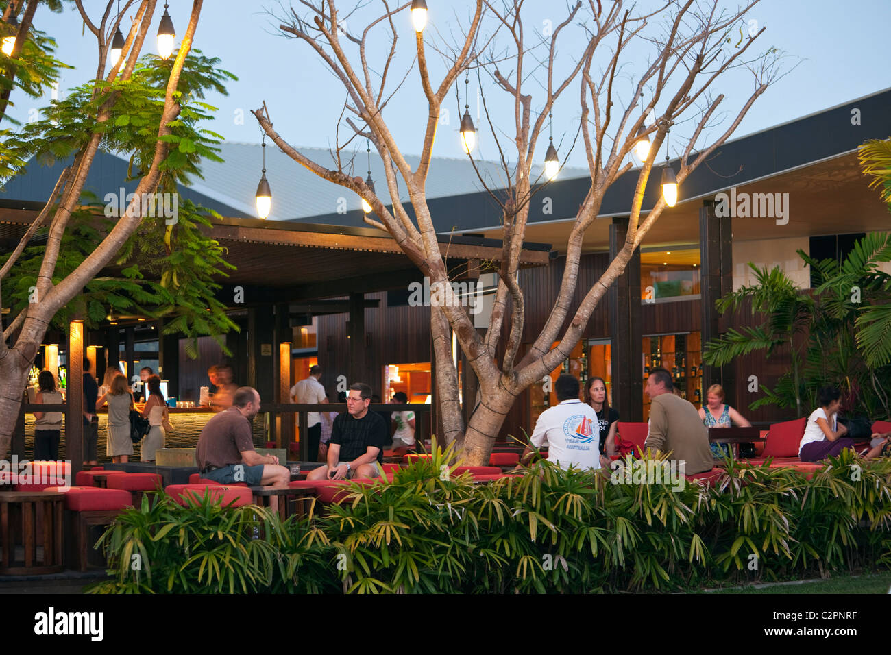 Le restaurant et le bar de sel à Marina Point. Cairns, Queensland, Australie Banque D'Images