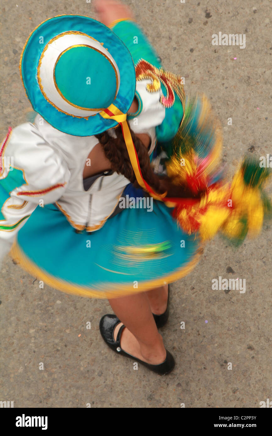 Danseur, Carnaval Chapaco 2011, Tarija, Bolivie Banque D'Images