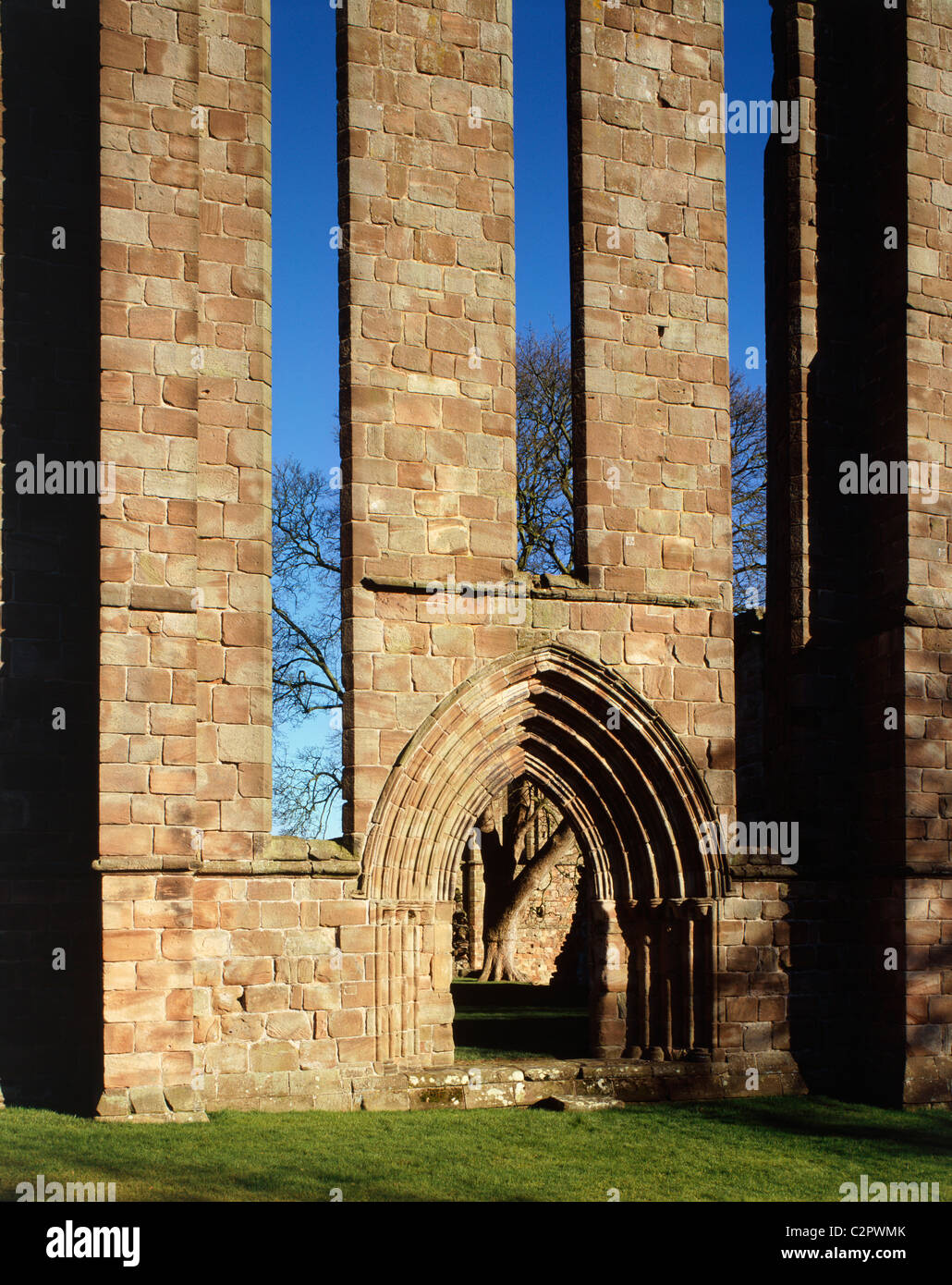 Abbaye de Croxden. Est de l'église . Banque D'Images