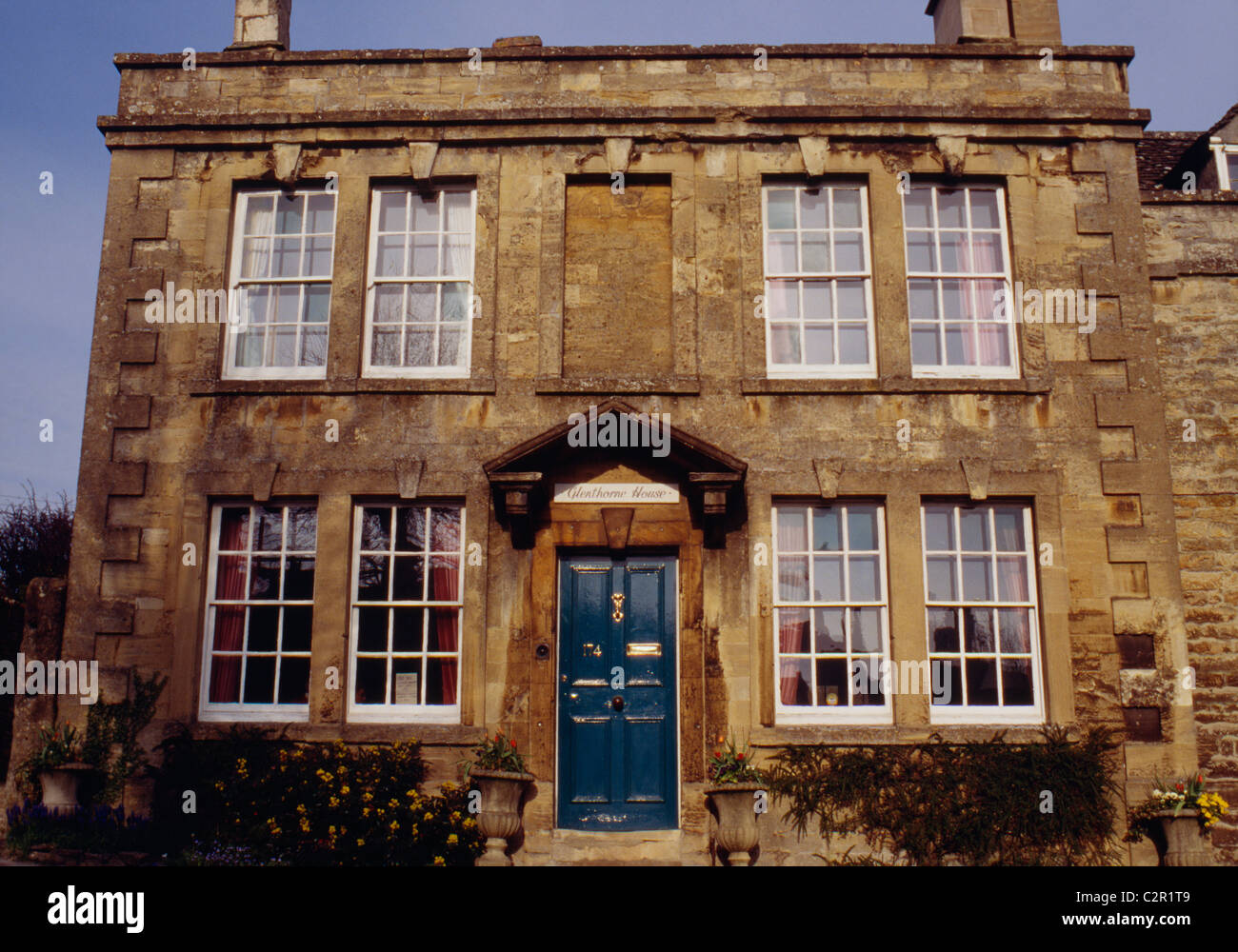 Maison Individuelle Maison de ville en pierre, Burford, Oxfordshire. C 1700 Banque D'Images