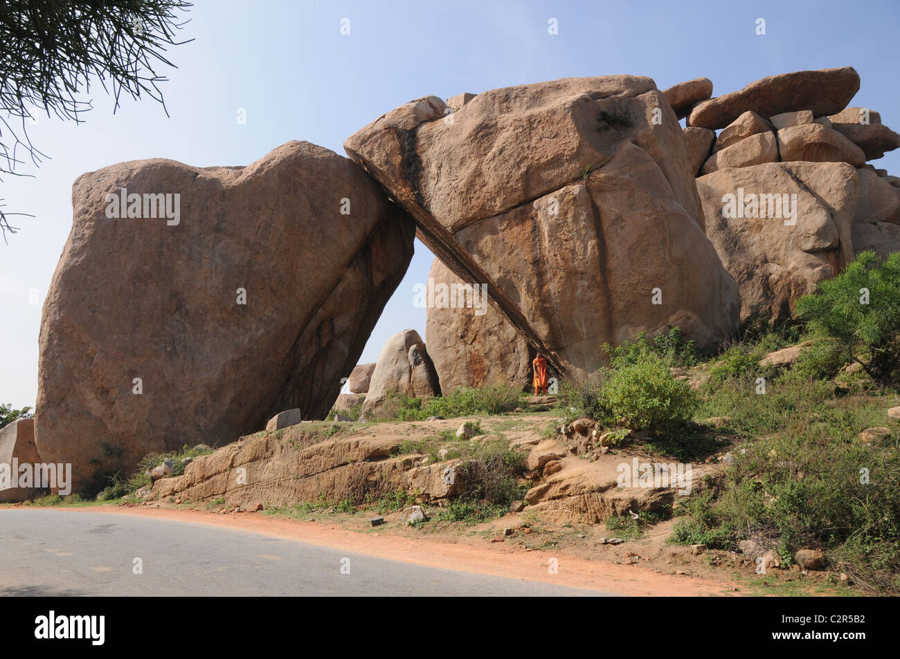 Gundu Akka Tangi (sœur pierres) un monument du patrimoine mondial Banque D'Images