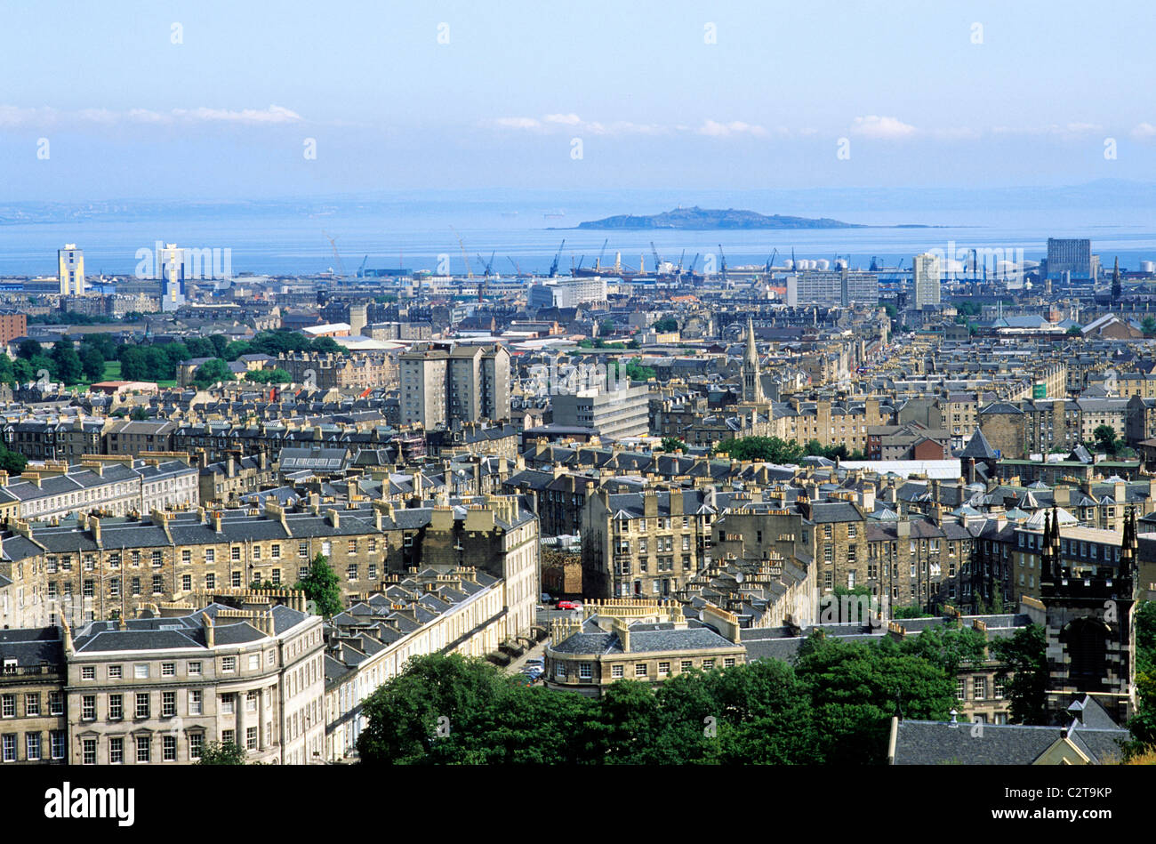 Leith et Firth of Forth, Lothian, Écosse ports port d'Édimbourg Royaume-uni paysages côtiers de la côte Banque D'Images