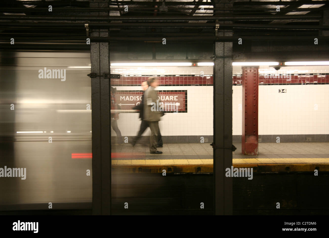 Station de métro à New York. Banque D'Images