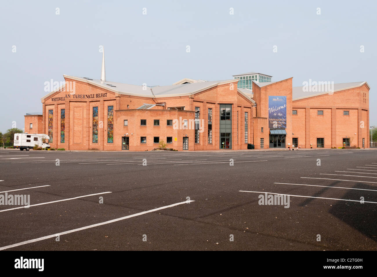Whitewell Metropolitan Tabernacle, Belfast, le plus grand et le plus riche dans l'Eglise d'Irlande du Nord. Banque D'Images