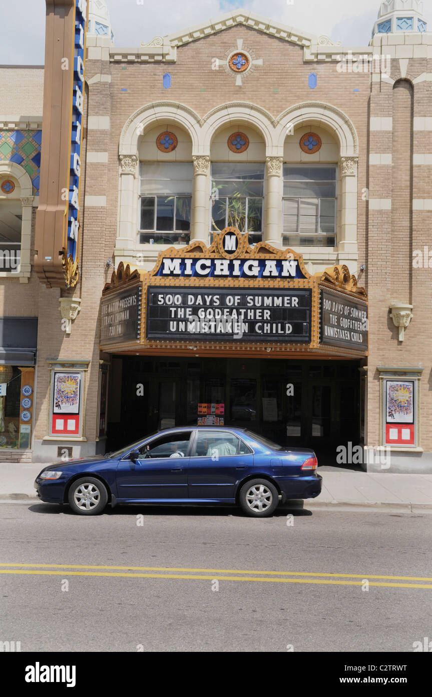 Le théâtre du Michigan à Ann Arbor au Michigan Banque D'Images