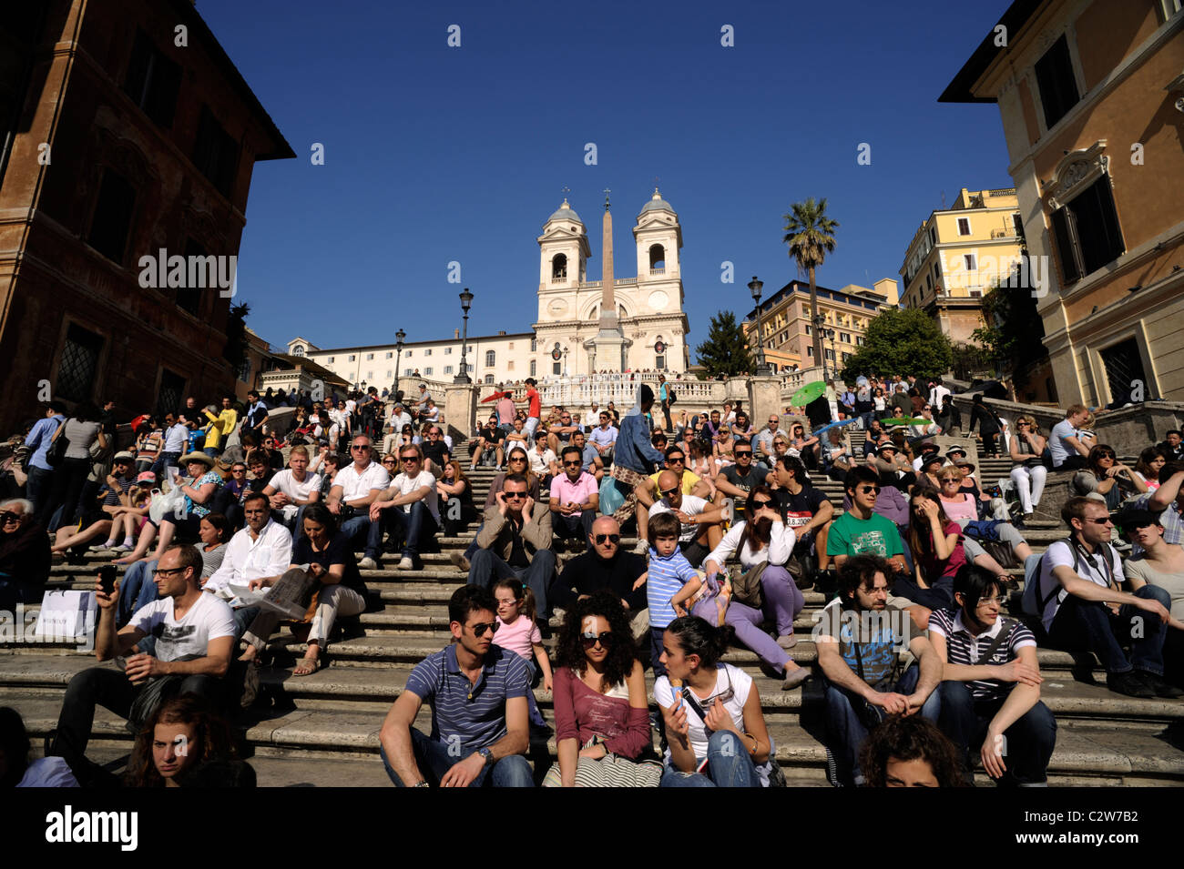 Italie, Rome, Piazza di Spagna, place d'Espagne Banque D'Images