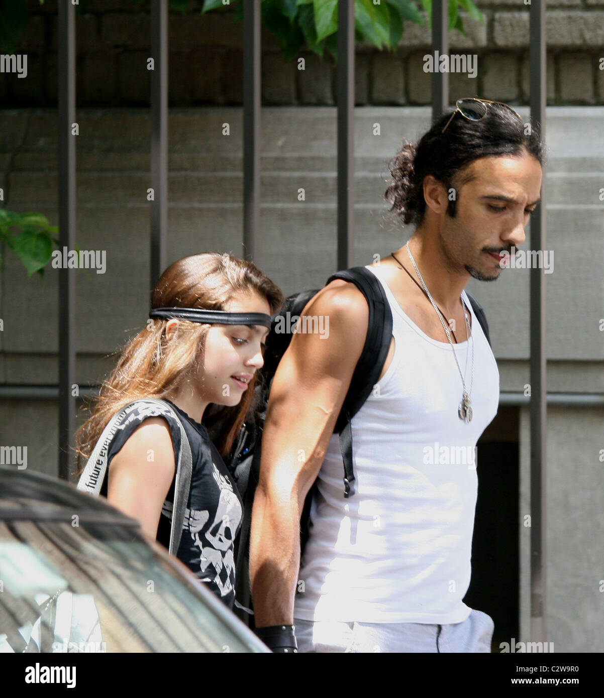 Lourdes Leon et son père Carlos Leon laissant Madonna's vacances New ...
