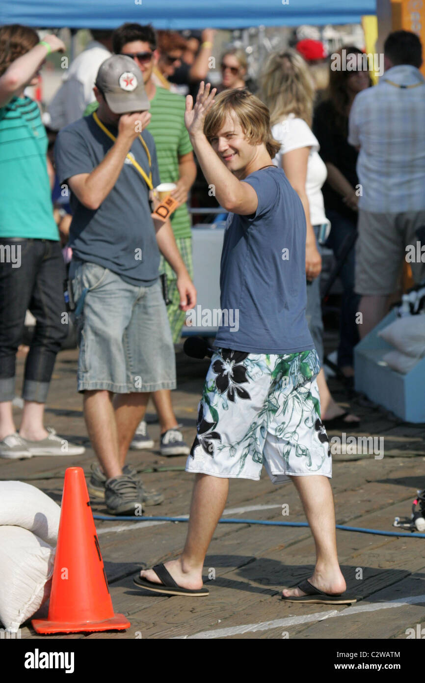 Jason Earles sur le plateau de tournage de "Hannah Montana : The Movie' Los Angeles, Californie - 15.07.08 Banque D'Images