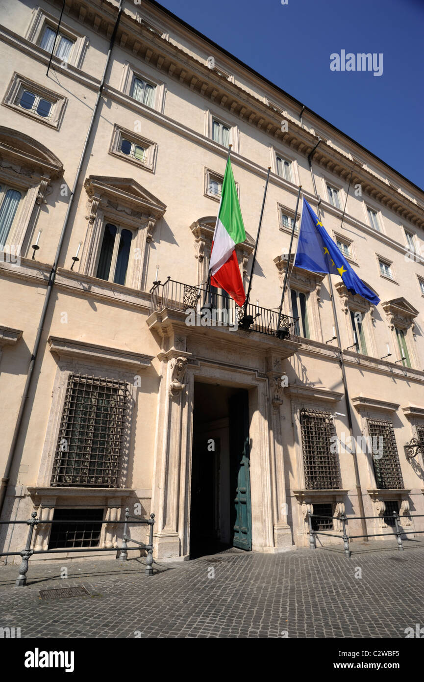 Italie, Rome, Palazzo Chigi, siège du gouvernement italien Banque D'Images