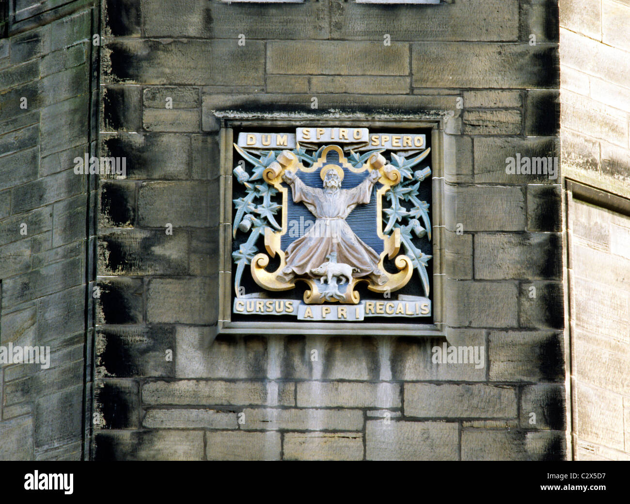 Saint Andrews, armoiries de la ville, l'hôtel de ville, l'Écosse Saint André crucifié, sautoir en X crucifixion Écosse Banque D'Images