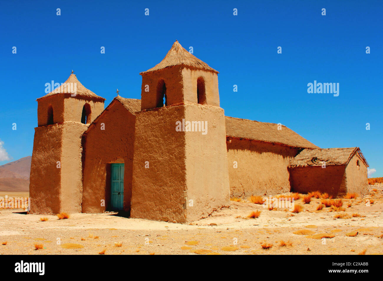 Église d'Adobe, Pasajes, Tajzara, Bolivie Banque D'Images