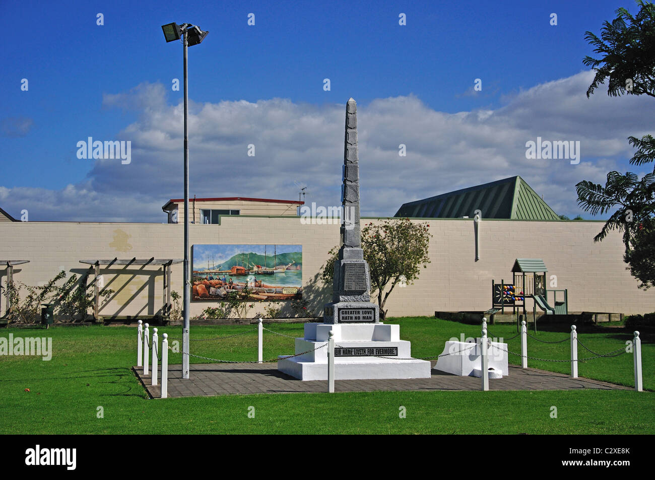 War Memorial Park, Whitianga, Mercury Bay, péninsule de Coromandel, de la région de Waikato, Nouvelle-Zélande, île du Nord Banque D'Images