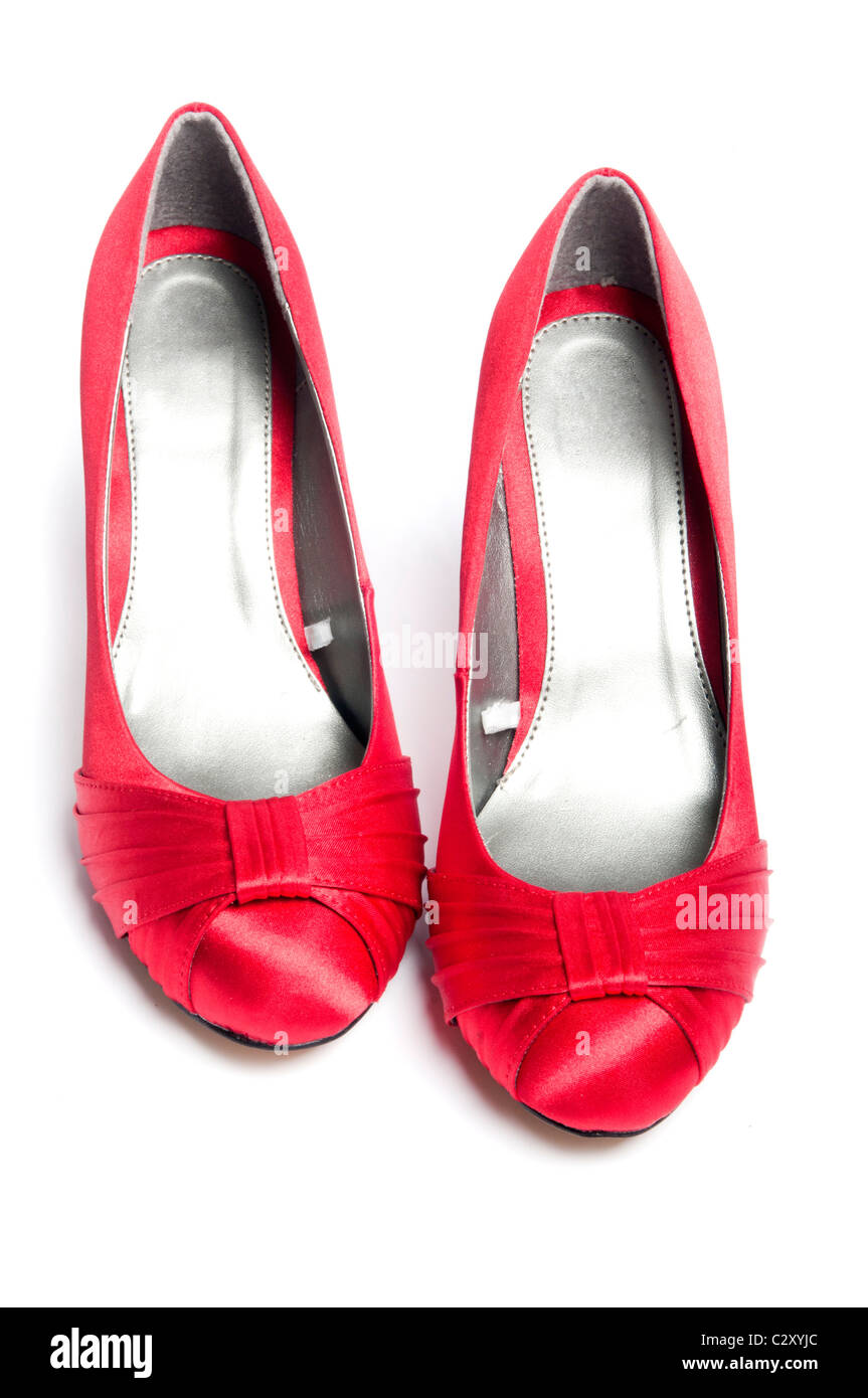 Paire de chaussures femme rouge Banque D'Images