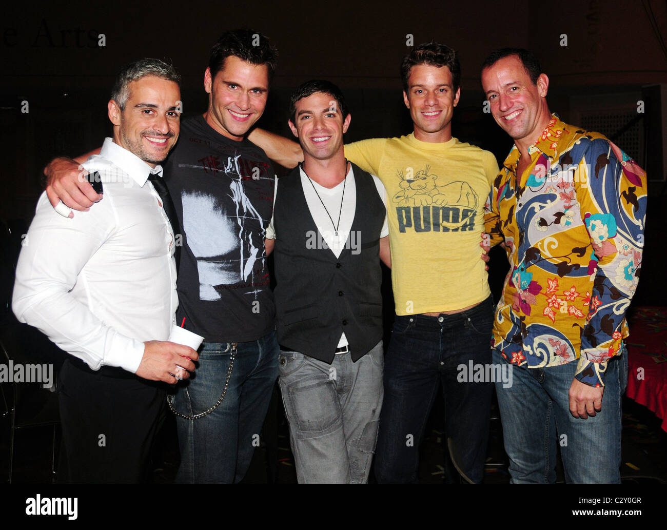 Le Dr Frank Spinelli, Jack Mackenroth, David Moretti, Jesse Archer et Bruce Hayes Philadelphie M. Gay 2008 à la concurrence Banque D'Images