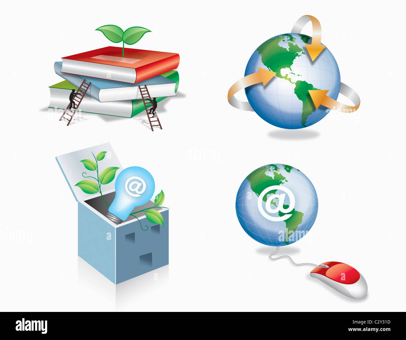 Eco friendly business icon Banque D'Images