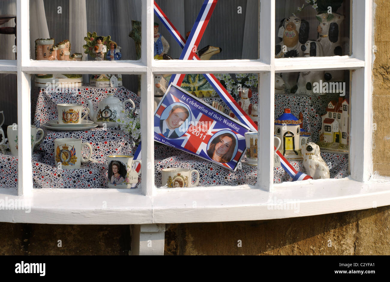 Pour affichage de vitrine du mariage du Prince William Banque D'Images