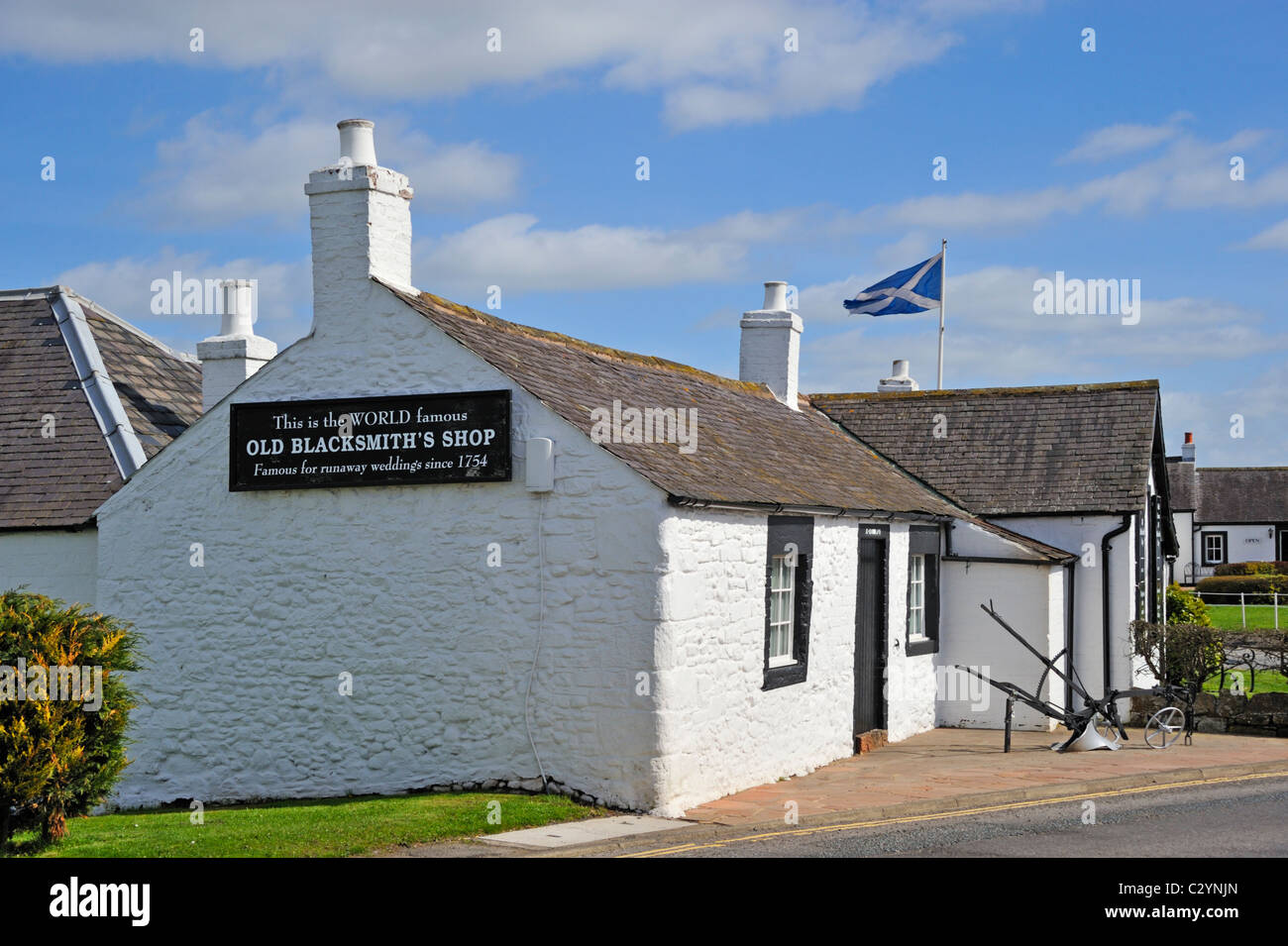 Le monde célèbre Old Forge, Gretna Green, Dumfries et Galloway, Écosse, Royaume-Uni, Europe. Banque D'Images