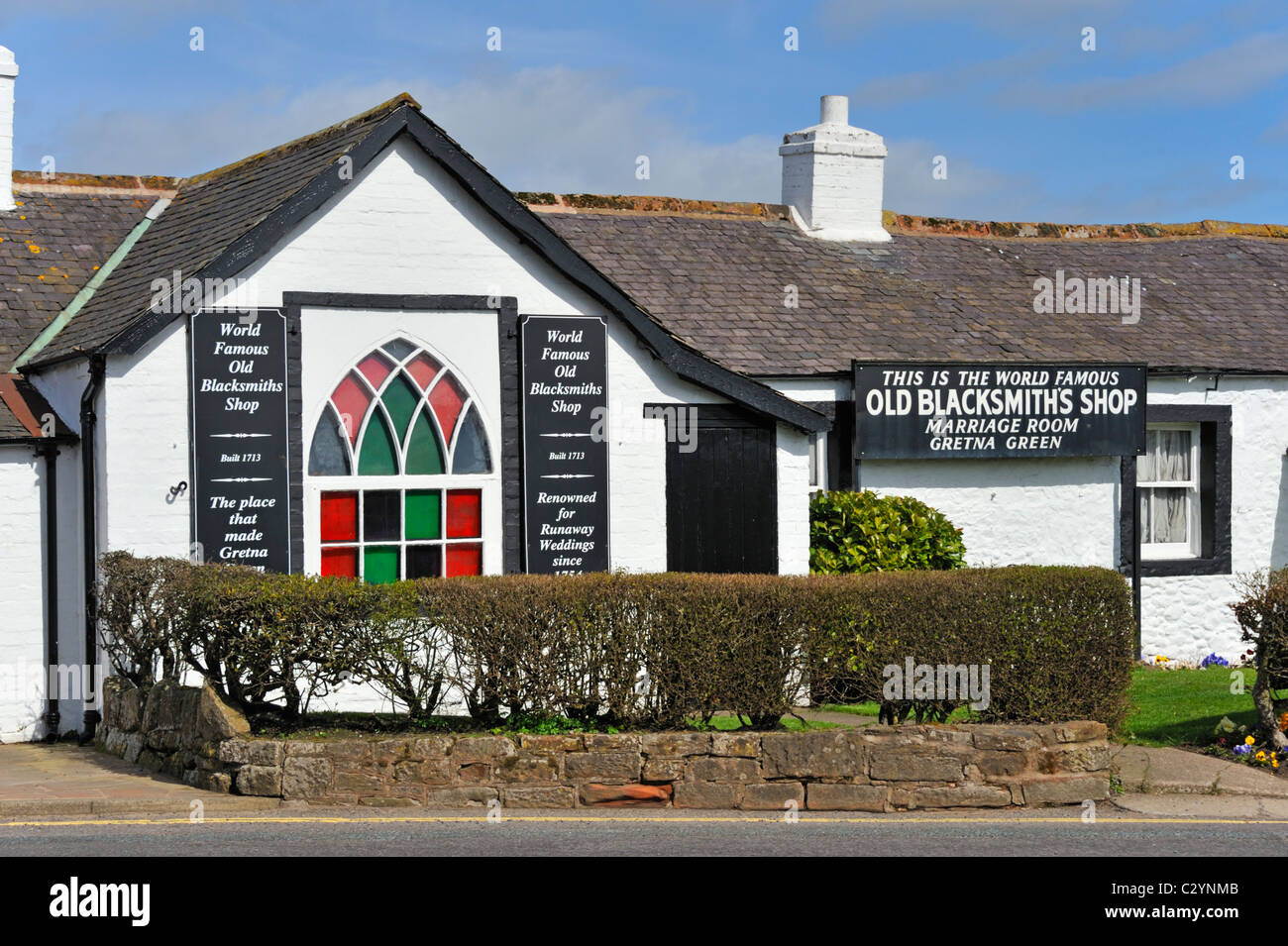 Le monde célèbre Old Forge, Gretna Green, Dumfries et Galloway, Écosse, Royaume-Uni, Europe. Banque D'Images