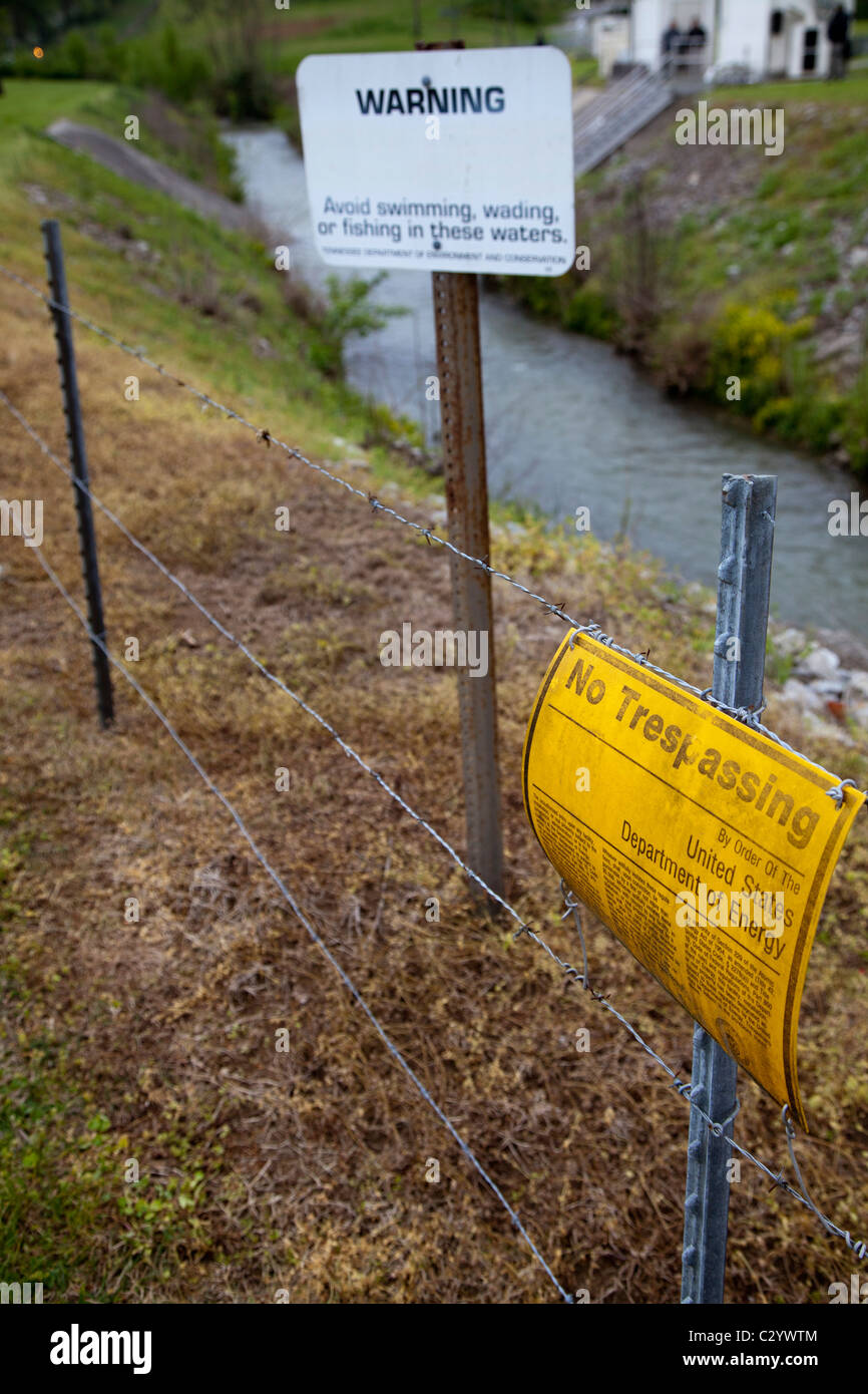 Armes nucléaires contaminés au site Creek Banque D'Images
