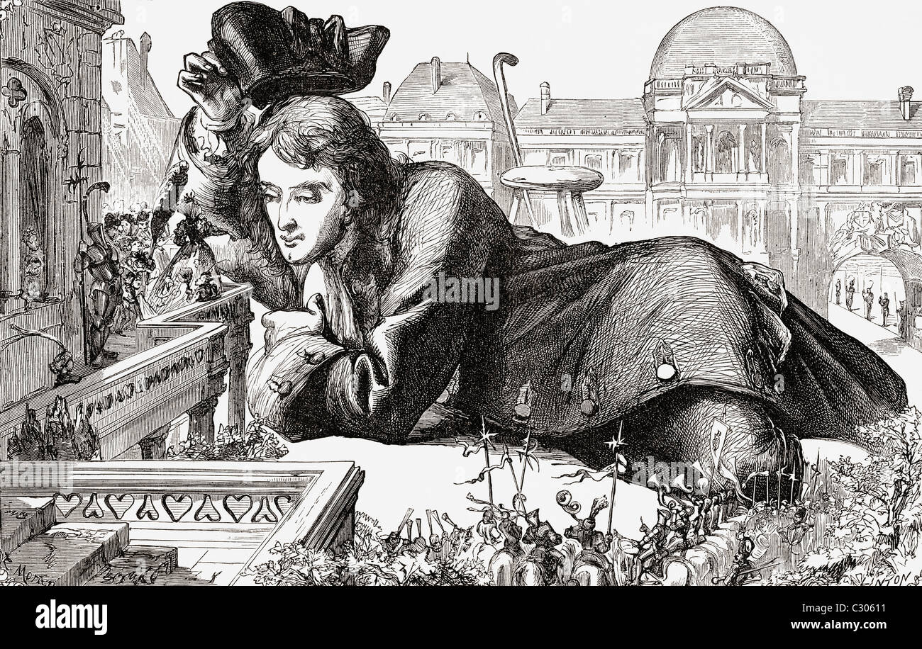 Sa Majesté Impériale a été heureux de sourire très gracieusement sur moi.Illustration de voyages de Gulliver publié c.1875 Banque D'Images