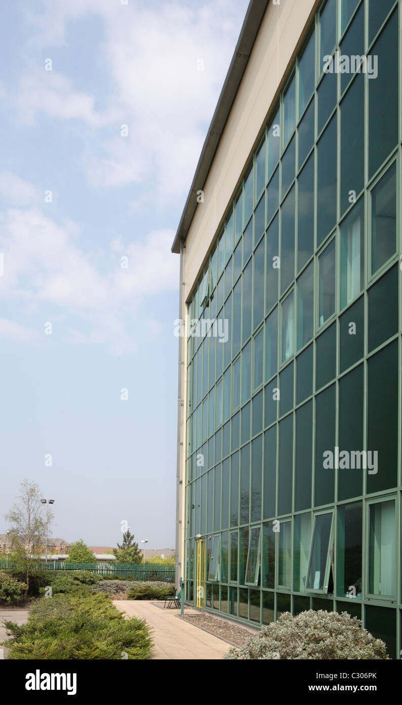 Bloc de bureau en verre Banque D'Images