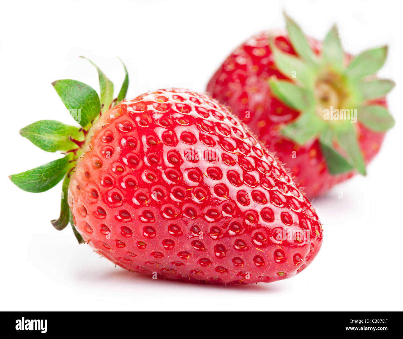 Fraise appétissante. Isolé sur un fond blanc. Banque D'Images