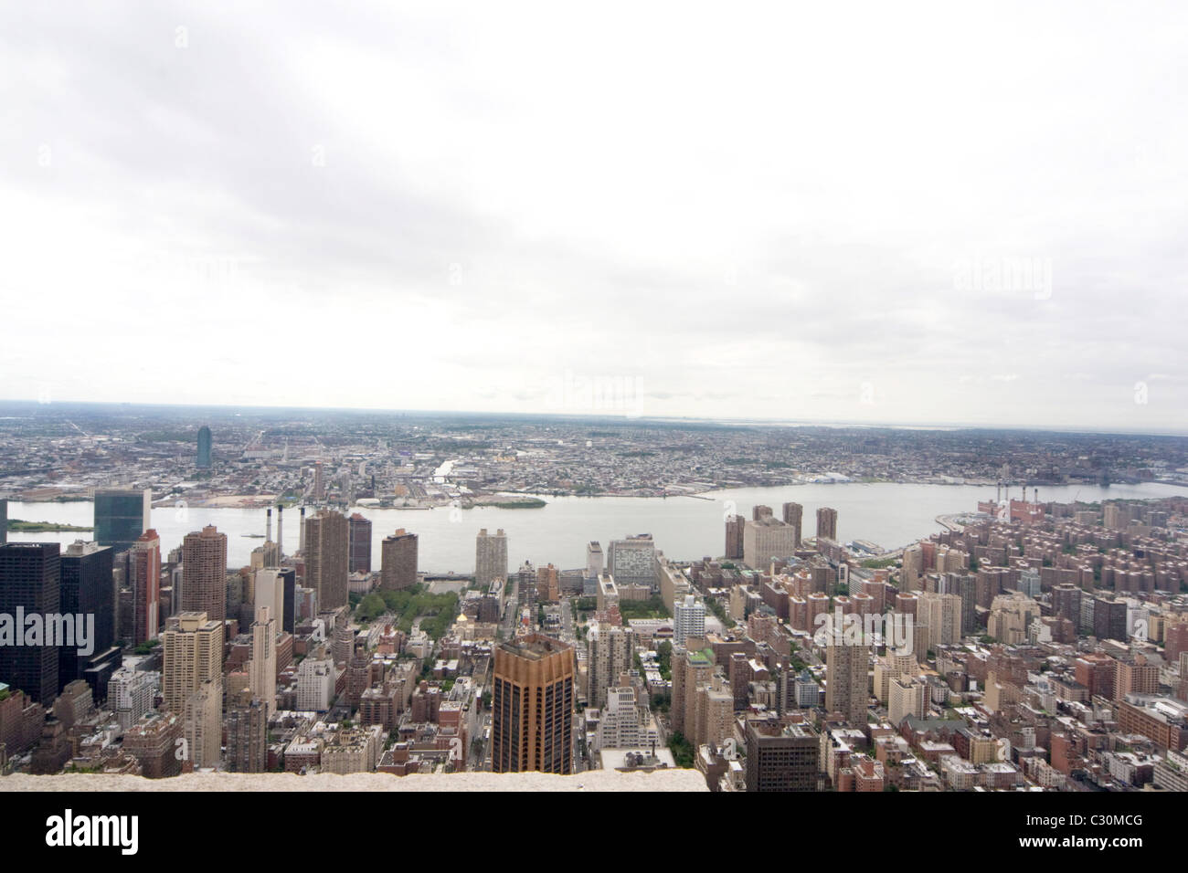 Vue depuis le haut de l'Empire State Building Banque D'Images