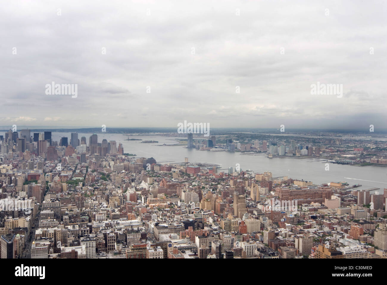 Vue depuis le haut de l'Empire State Building Banque D'Images