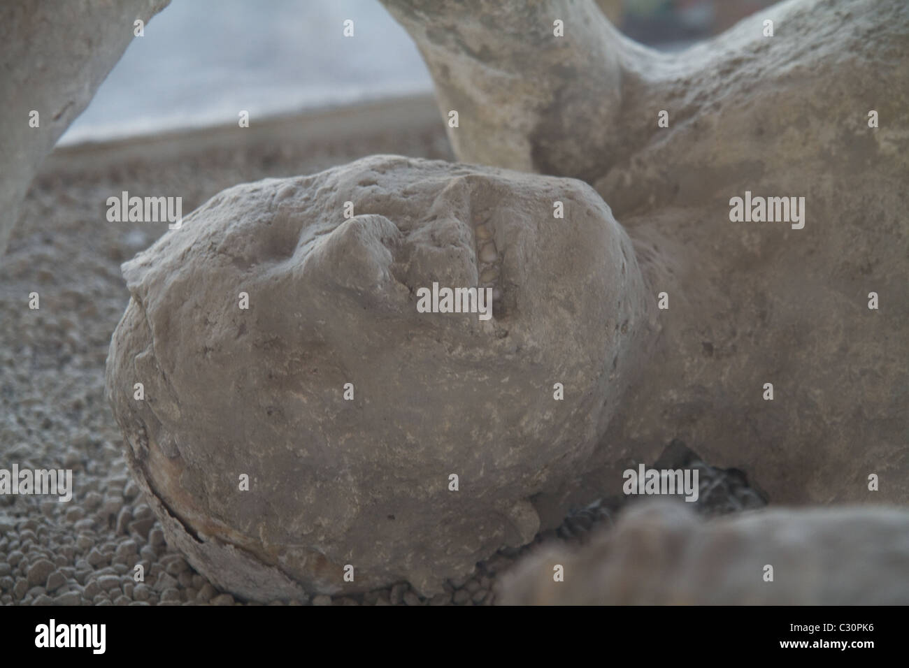 Cadavre conservé reste de cendres humaines à Pompéi Banque D'Images
